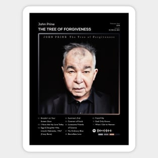 John Prine - The Tree of Forgiveness Tracklist Album Sticker